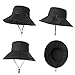 Womens Sun UV Protection Hats Cap Wide Brim Summer Garden Shade Hat Crushable Black Hat