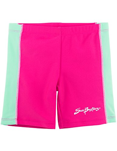 SunBusters Girls Swim Shorts(UPF 50+), Poppy, 6/7 yrs