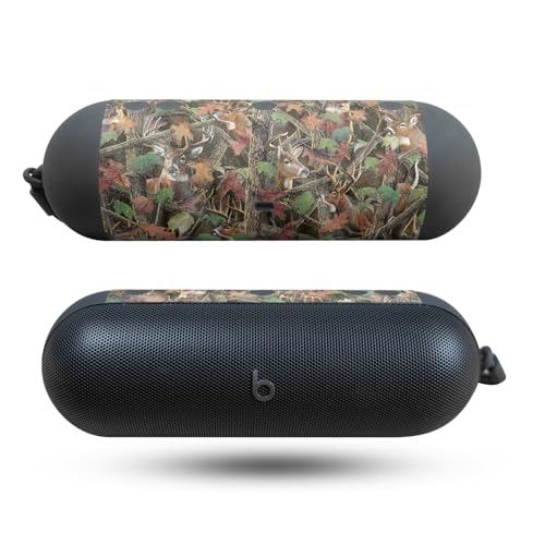 Glossy Glitter Speaker Skin Compatible with Beats Pill (2024) - Buck Camo - Pre…