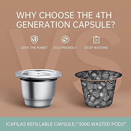 Refillable Coffee Capsules Stainless Steel Reusable Nespresso Pods