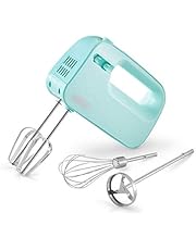 DASH Mixer + Whisk and Milkshake Attachment for Whipping, Mixing Cookies, Brownies, Cakes, Dough, Batters, Meringues & More, 3 Speed, 150-Watt