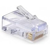 Platinum Tools 202016J EZ-RJ45 Cat6 50/50 Combo, Modular Connector for Ethernet Cable Termination, 100 per Jar
