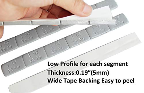Accretion 1 Oz, Grey Wheel Weights (Lead Free). USA Made White Tape Backing. Corrosion Resistance, Low Profile. 90 Oz Total, 5.6 Lbs(90 Pcs) - Thumbnail 4