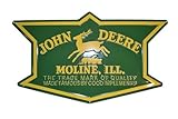 John Deere Metal 1912 Logo Embossed Sign Green