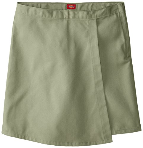 Dickies Big Girls' Faux Wrap Skort, Khaki, 14 Regular