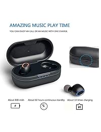 Bluetooth Headphone Bluetooth Earbuds V5.0 Stereo Mini Headphone Sport IPX6 Waterproof Earphone with Charging Box and Built-in Microphone for iPhone Android Samsung