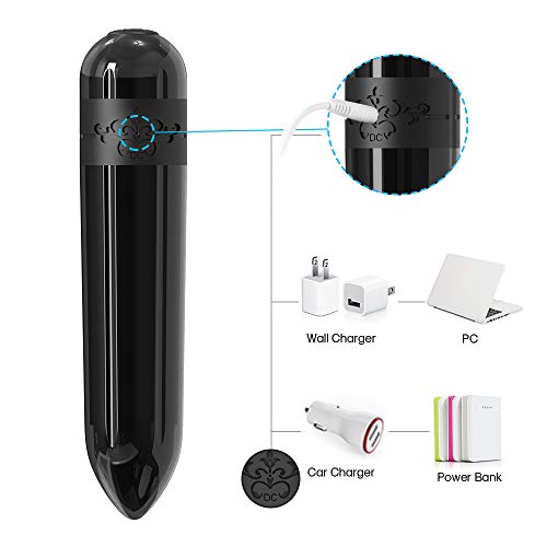 Stirlove Rechargeable Anal Massager, 9 Vibration Modes, Powerful Silicone Vibrating Anal Plug, Waterproof IPX7 Vibrating Anal Beads, Quiet & Skin-Friendly, USB Charging