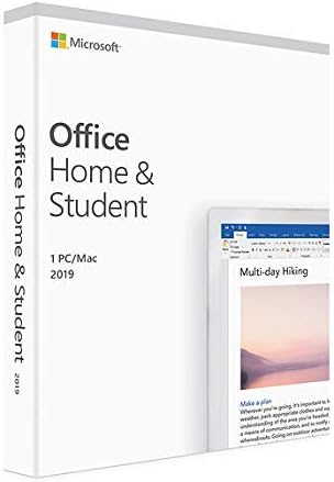 Office 2019 Home and Student | Product Key Card | Retail Box USA | Compatible with Mac / Windows