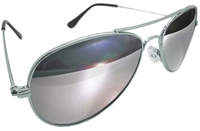 Aviator 70's Style Classic Full Mirror Chrome Silver