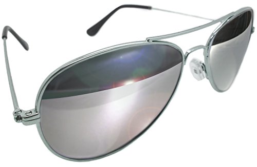 Aviator 70 s style classic full mirror chrome silver su…