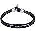Trendsmax 7.5mm Wide Mens Womens 2 Strands Braided Rope Surf Man Made Leather Lariat Bracelet