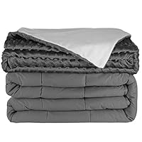 Nestl Bedding Heavy Weighted Blanket for Adults 20lbs - Luxurious Plush Duvet Cover - Removable Weighted Blanket Duvet Covers 60x80 - for Teens and Adults - Gray