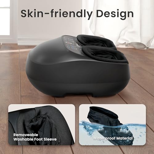 COMFIER Foot Massager with Heat, Compression & Vibration Shiatsu Feet Massager for Plantar Fasciitis, Neuropathy, Electric Foot Warmer Remote Control, Gifts for Women, Men