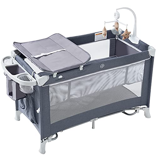 Sasuwa 5in1 Baby Bedside Sleeper Pack n Play with Mattress