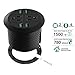 Desktop Power Grommet with USB,Hidden Power Socket. Desk Hole Grommet Outlet,Easy Access to 2 power Source Along with 4 USB Power Port Connections