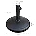 EliteShade USA Umbrella Base Stand Market Patio Outdoor Heavy Duty Umbrella Holder,Black