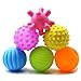 HILIROOM Textured Ball Set Baby | Sensory Balls Kids | Baby Squeeze Balls | Soft Balls Toddler Set of 6 Packs with BB Sounds for Babies Toddlers Boys Girls