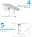 [Extra Large Size] Laptop Bed Tray Desk, SAIJI Adjustable Laptop Bed Table, Foldable Laptop Stand with Storage Drawer and Bookstand for Eating, Working, Writing, Gaming, Drawing – Graythumb 2