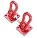LAFEINA 2PCS 1/10 Trailer Towing Hooks Buckle Tow D Shackles for RC Car Truck Climbing Car (Red)