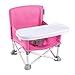 Summer by Bright Starts Pop 'N Sit Portable Booster Chair, Floor Seat, Indoor/Outdoor Use, Compact Fold, Hot Pink, 6 Mos - 3 Yrs
