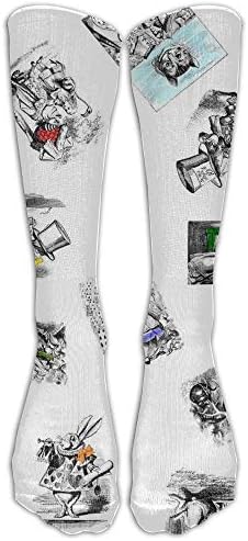 Sexy Unique Cotton Alice In Wonderland Sock For Unisex 19.68 in/50 cm