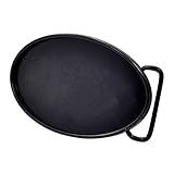 Buckle Rage Oval Blank Belt Buckle Black