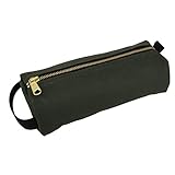 Rough Enough Military Highly Heavy Duty Canvas Mufti-Functional Classic Vintage Stationary Small Tool Pouch Pencil Case Durable Pen Bag Zipper Box Holder For Arts Supply Pens Pencils School Supplies