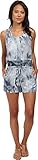 Calvin Klein Jeans Women's Patch Front Romper, Classy Navy