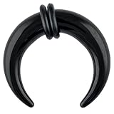 One Acrylic Pincher: 14g Black (SOLD INDIVIDUALLY. ORDER TWO FOR A PAIR.)