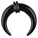 One Acrylic Pincher: 14g Black (SOLD INDIVIDUALLY. ORDER TWO FOR A PAIR.)