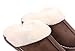 SOSUSHOE Women Slippers Fluffy Fur Slip On House Slippers Soft and Warm House Shoes for Indoor Outdoor, Deep Brown, 8.5-9