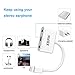 XBRN 3 in 1 Phone Headphone Adapter, 3.5 mm Headphone Jack Adapter Dual Aux Audio and Charge Splitter Cable Connector Compatible iPX/8/8 Plus/7/7 Plus