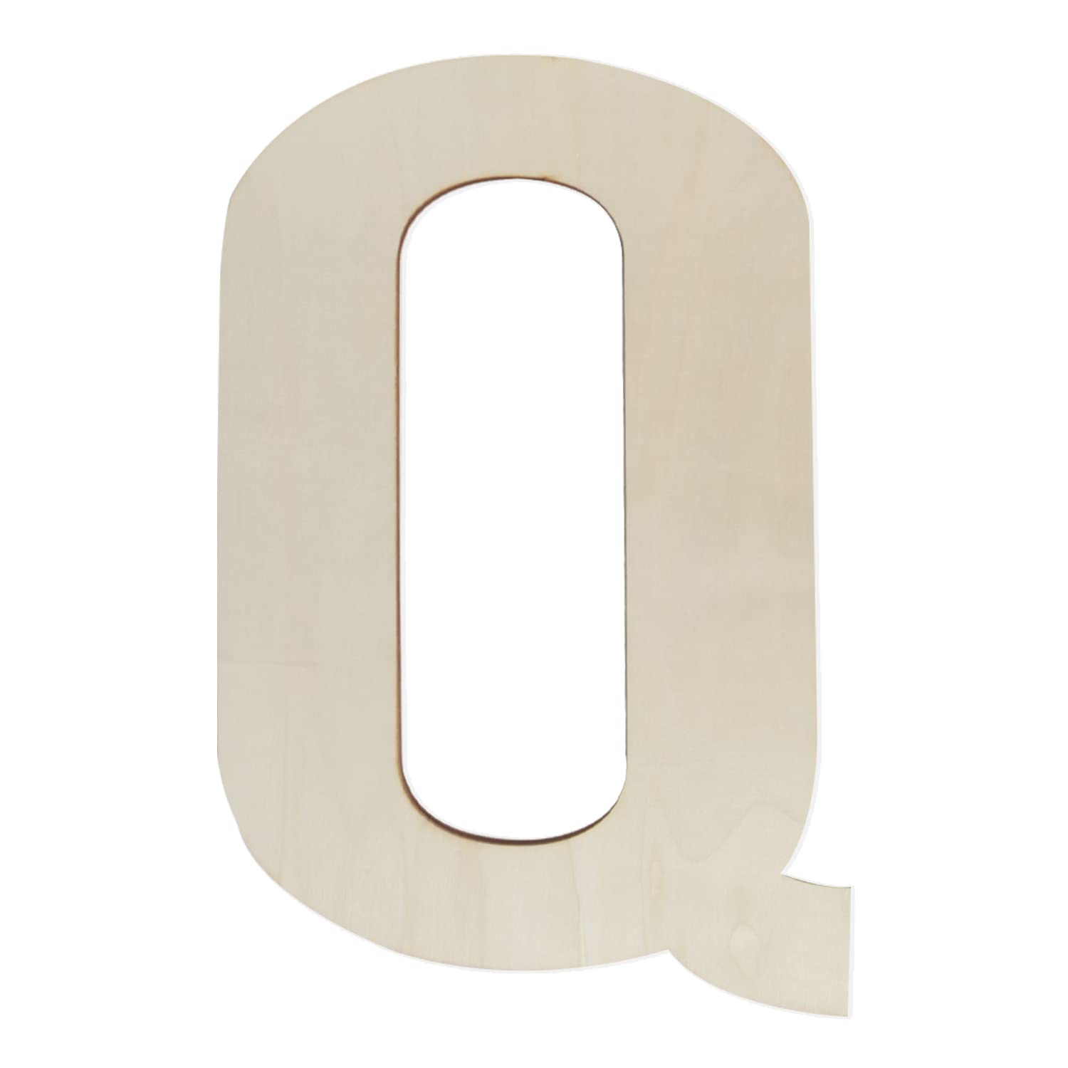 Wooden Letters 12 Inch, Big Wooden Letter Q Shapes Cutouts Blank Unfinished Large Wood Alphabet Letters for DIY Crafts Wall Decor Painting Wedding Birthday Party Decoration Room Home Decorations