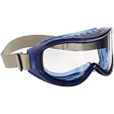Sellstrom S80201 Odyssey II Indirect Vented, Dual Scratch-Resistant Anti-Fog, Clear Lens, Chemical Splash Goggle, Blue with Neoprene Head Band