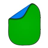 Fovitec - 5'x6.5' Green & Blue Chroma Key Double-Sided Pop-Up Collapsible Backdrop for Green Screen Video & Photo