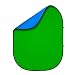 Fovitec - 5'x6.5' Green & Blue Chroma Key Double-Sided Pop-Up Collapsible Backdrop for Green Screen Video & Photo