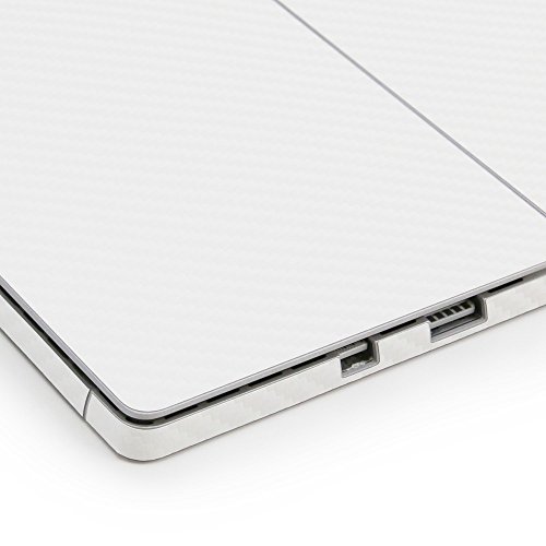 ArmorSuit - Surface Pro 2017 Screen Protector + White Carbon Fiber Skin Back Protector MilitaryShield w/ Lifetime Replacements - Front Anti-Bubble Ultra HD Shield