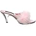 Fabulicious Women's Belle-301F Marabou Slipper Baby Pink Satin