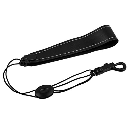 STORE-HOMER - NEW Black Adjustable Leather Sax Padded Pressure Reducing Strap with Clasp Saxophone Belt Shoulder Accessories 450x40x15mm