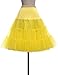 GRACE KARIN Vintage Womens 50s Tutu Skirt Petticoat Yellow Size S