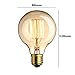 Edison Bulb - Elfeland 60W Vintage Antique Style Incandescent Light Bulbs - Squirrel Cage Filament - Classic Amber Glass - G80 - E26/E27 Medium Base - Dimmable - 4 Pack