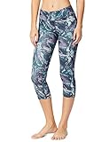 Baleaf Women's Tummy Control Workout Printed Yoga Capri Pants Hidden Pocket