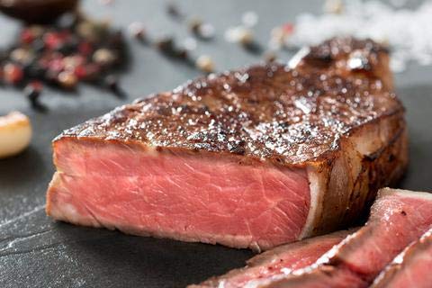 Greensbury - 4 (14 Ounce) Market Reserve New York Strip Steaks - Organic, Grass-fed, Dry-Aged, Center Cut
