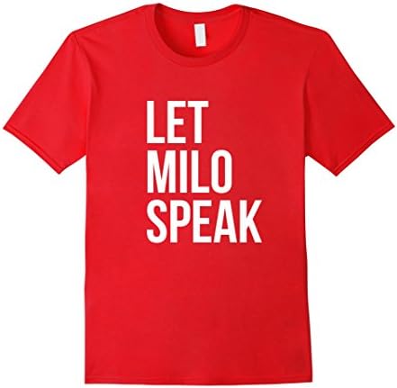 Men's Let Milo Speak - Freedom of Speech Support T-Shirt XL Red
