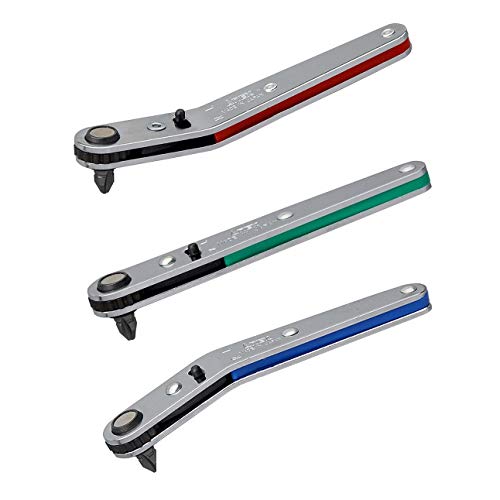 ANEX Ultra Low Profile Offset Ratcheting Screwdriver and Hex Wrench 90