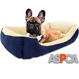ASPCA Microtech Dog Bed, for Small to Medium Pets, Blue