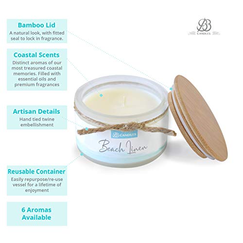 BB Candles Coastal Essentials Natural Soy Hand Poured Candle, Sea