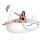 Kangaroo's Giant Swan Pool Float; 8.5 Foot Inflatable Raft