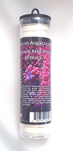 Crystal Clear Aquatics AAD00308 Ceramic Frag Disc Aquarium Decor, 20-Tube