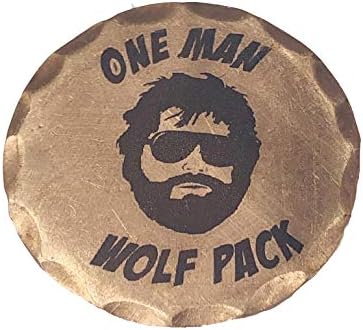 One Man Wolf Pack Forged Copper Golf Ball Marker by Sunfish